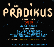 The P'Radikus Conflict title screenshot